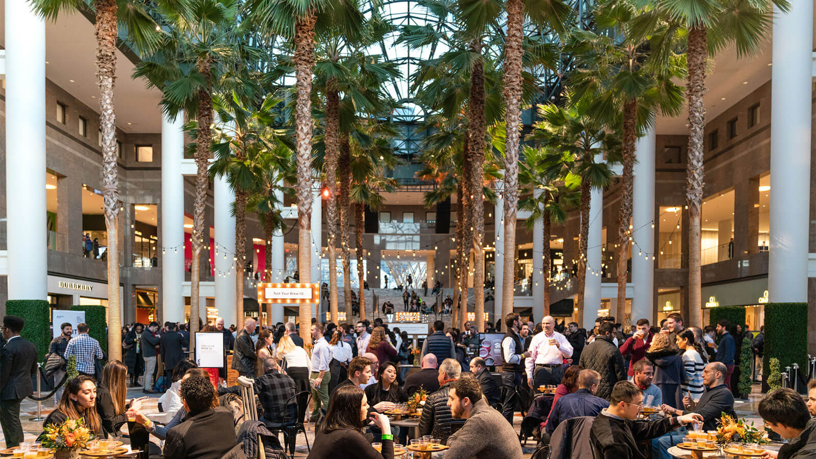 the Winter Garden full of visitors during the BFPL Best Brews Festival