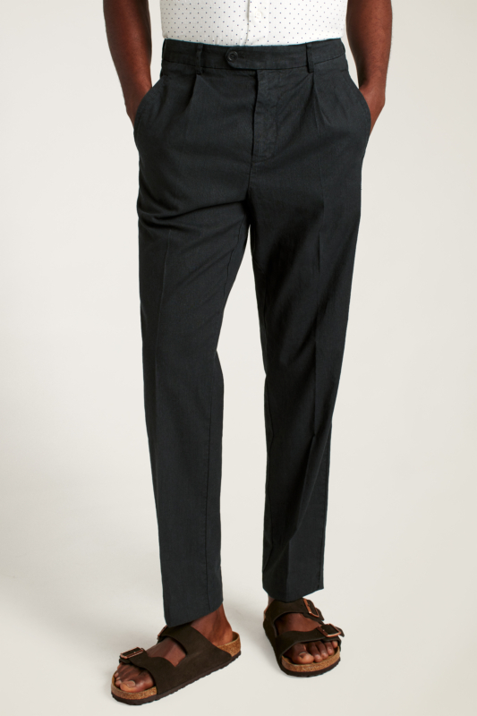LINEN TAB FRONT CHINO – JET BLACK 19-0303 TCX – ONE FIT